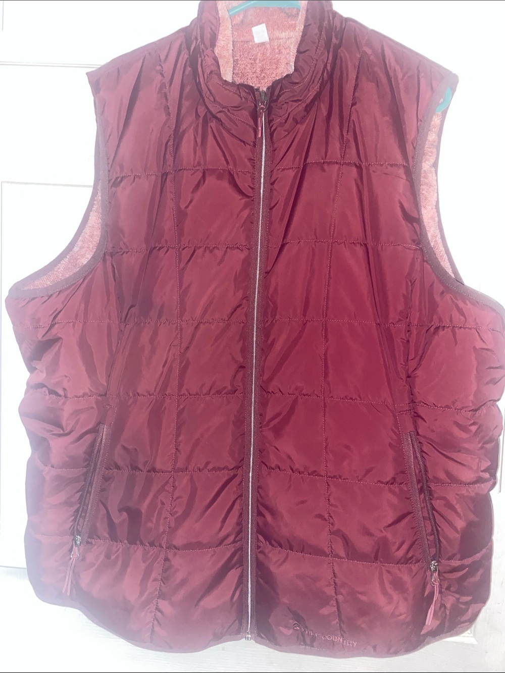 Free Country Women's Quilted Puffer Vest - Burgundy